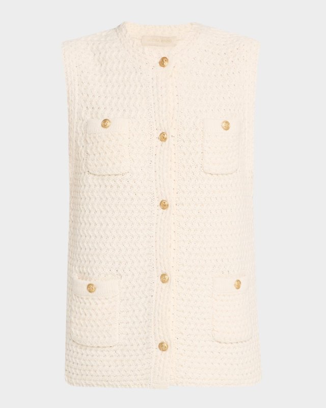Elisabeth Sleeveless Textured Knit Sweat